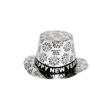 Sølv festhat happy new year