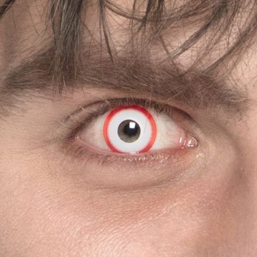 Kontaktlinser Hvid og rød Psycho 