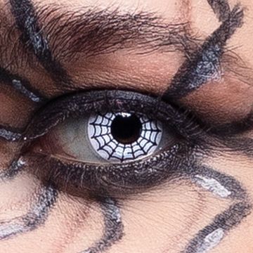 Kontaktlinser sort og hvid spindelvæv