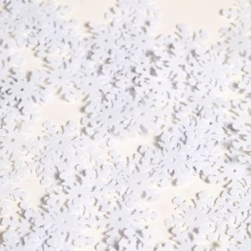 Hvidt snefnug bordkonfetti - 14 g