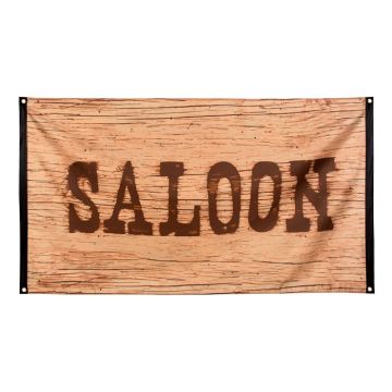Brunt cowboy saloon banner - 150x90 cm