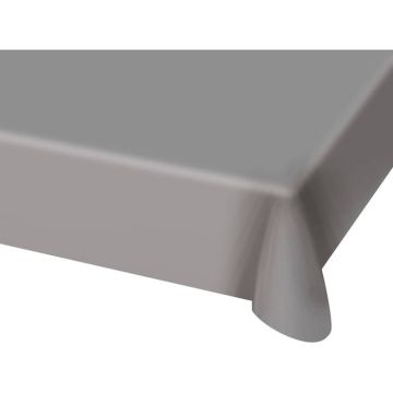 Sølv plastik dug - 130x180 cm