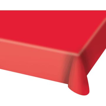 Rød plastik dug - 130x180 cm