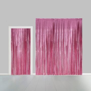 Lyserød Glimmerforhæng - 100 x 240 cm