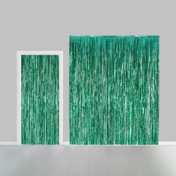 Grøn Glimmerforhæng - 100 x 240 cm