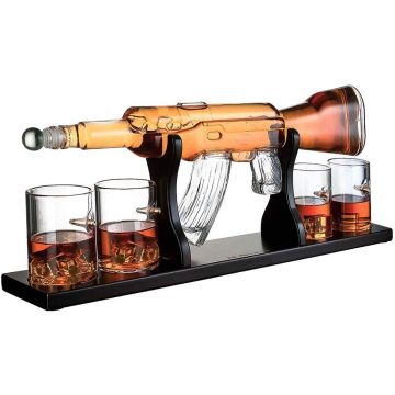 Whisky Dekanter AK 47 Med Glas 50 cm