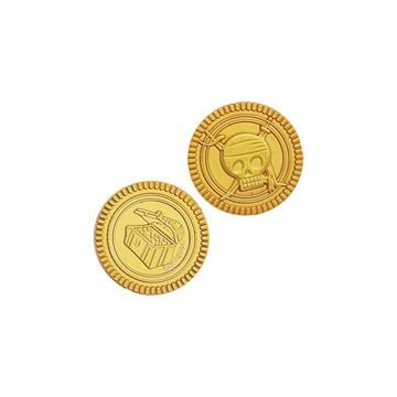 Sjove plastik mønter i forskellige motiver guld 30x