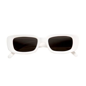 Rektangulære hvide solbriller