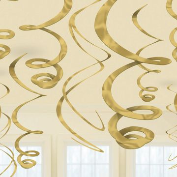 Guld Swirls 12x - 55 cm