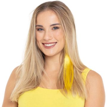 Neon gul hår extension 