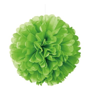Neon grøn pompom - 30 cm