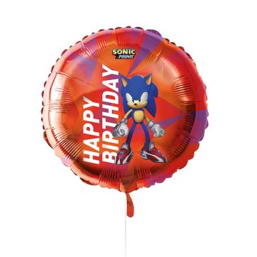 Sonic rød fødselsdags folieballon 45 cm 