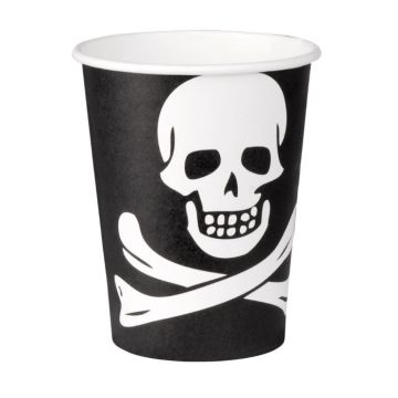 Pirat kop med dødningehoved 10x - 210 ml