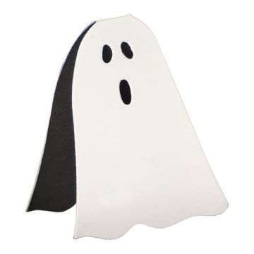Halloween spøgelse papir bordkort 6x - 6,9x5,5 cm
