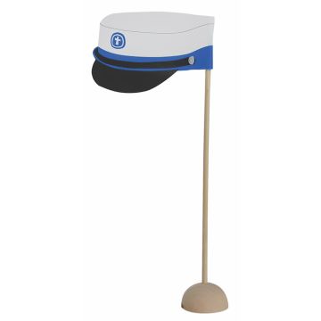 Blå Studenterhue bordflag 6x - 5,5 x 6 cm