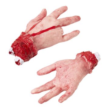 Afskåret blodig hånd 