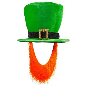 St. Patricks day Leprechaun hat og skæg sæt