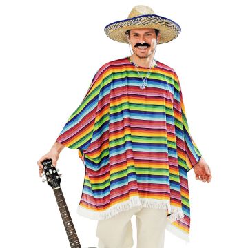 Mexicaner Poncho og hat