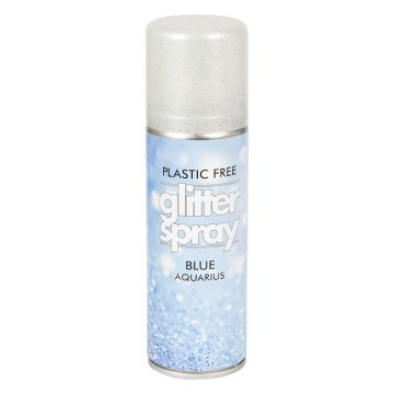 Glitterspray til krop og hår 125 ml blå 