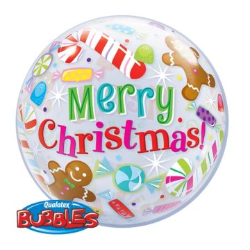 Jule ballon med julemotiver 56 cm 