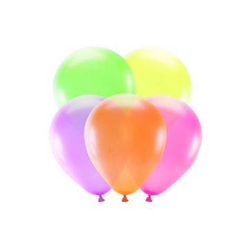 Neon Balloner multifarvet 5 x