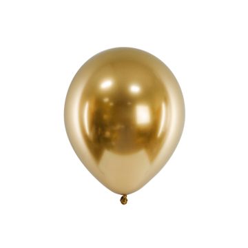 Guld Chrome Balloner 10x - 30 cm