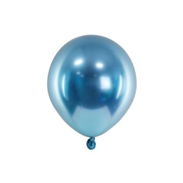 Blå Chrome Mini Balloner 50x - 12 cm