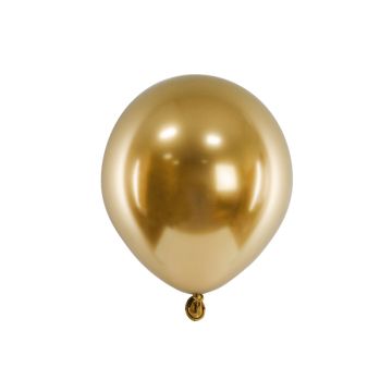 Guld Chrome mini balloner 50x - 12 cm