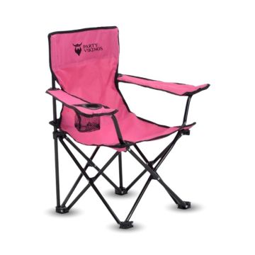 Festivalstol pink inkl kopholder campingstol