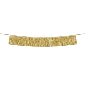 Guld Guirlande med Frynser - 135 cm