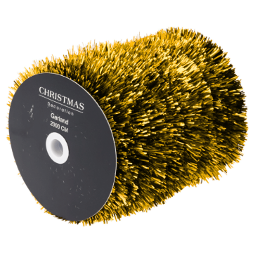Guld tinsel guirlande - 20 meter