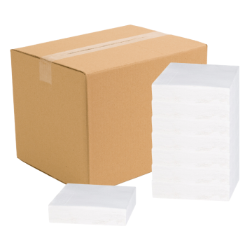 Hvide servietter 2-lags 1000x - 40x40 cm