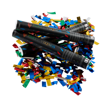 Multifarvet konfettirør 40 cm PartyVikings Rektangulær konfetti