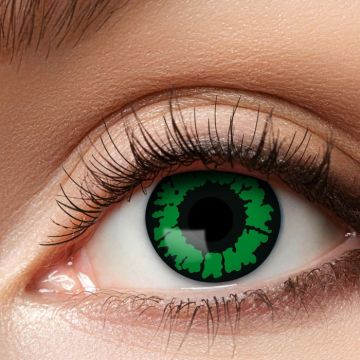 Kontaktlinser grøn reptil - engangsbrug
