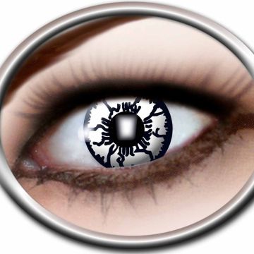 Kontaktlinser spøgelse hvid og sort