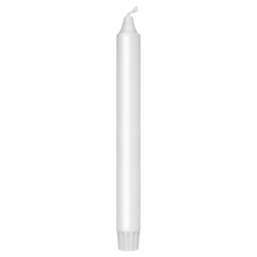 Stagelys hvid 8x - 24 cm