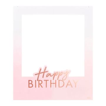 Dit navn - Happy Birthday Photo booth Rosegold 