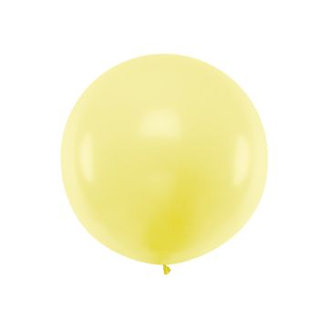 Kæmpe pastel gul ballon - 1 meter