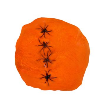 Orange spindelvæv med edderkopper - 60g
