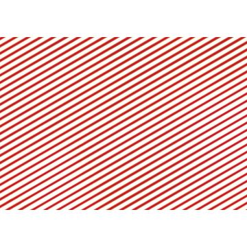 Rød og hvid stribet julegavepapir - 200x70 cm