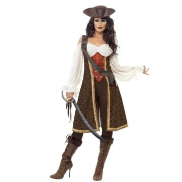 Pirat kaptajn dame kostume 