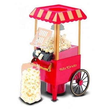 Popcornmaskine rød kraftig 1.200w 22x26x41 cm