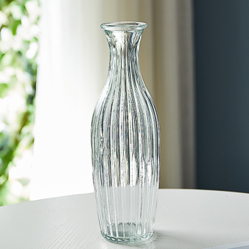 Vase rillet glas - 23 cm