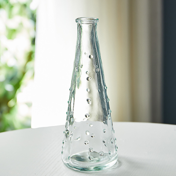 Vase regndråbe glas - 18 cm