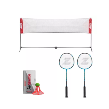 Badminton sæt inkl. net, ketchere og bolde 