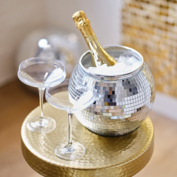 Diskokugle isspand champagne bowle 21x18 cm