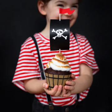 Pirat cupcake kit muffin dekorationer 6x - 20 cm