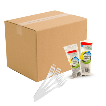 Plastik transparent gaffel 480x - 18 cm