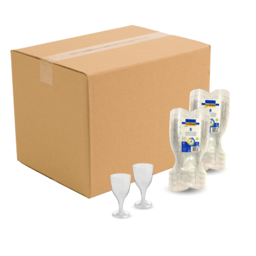 Plastik transparent vinglas 96x - 170 ml