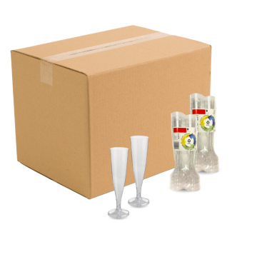 Plastik transparent champagneglas 176x - 150 ml